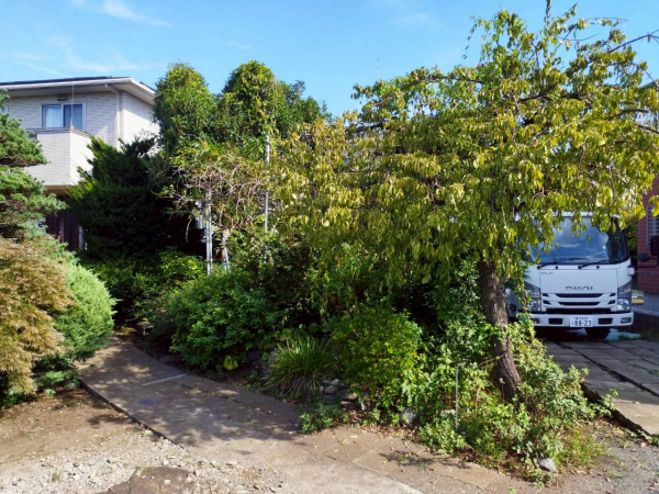 【施工事例】住宅敷地内での伐採･抜根工事