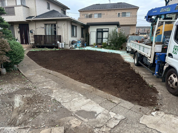 【施工事例】住宅敷地内での伐採･抜根工事