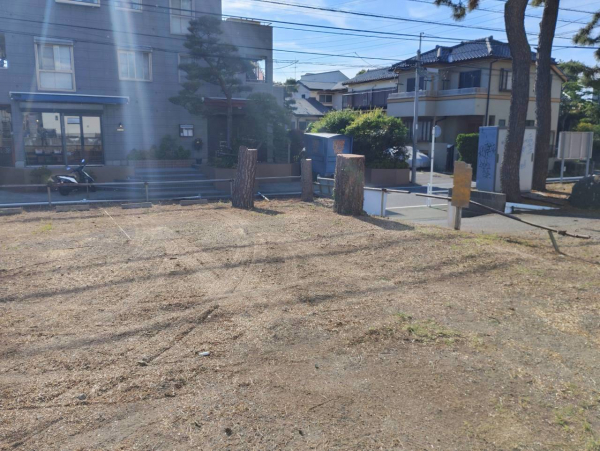 【施工事例】駐車場に生えた高木の伐採